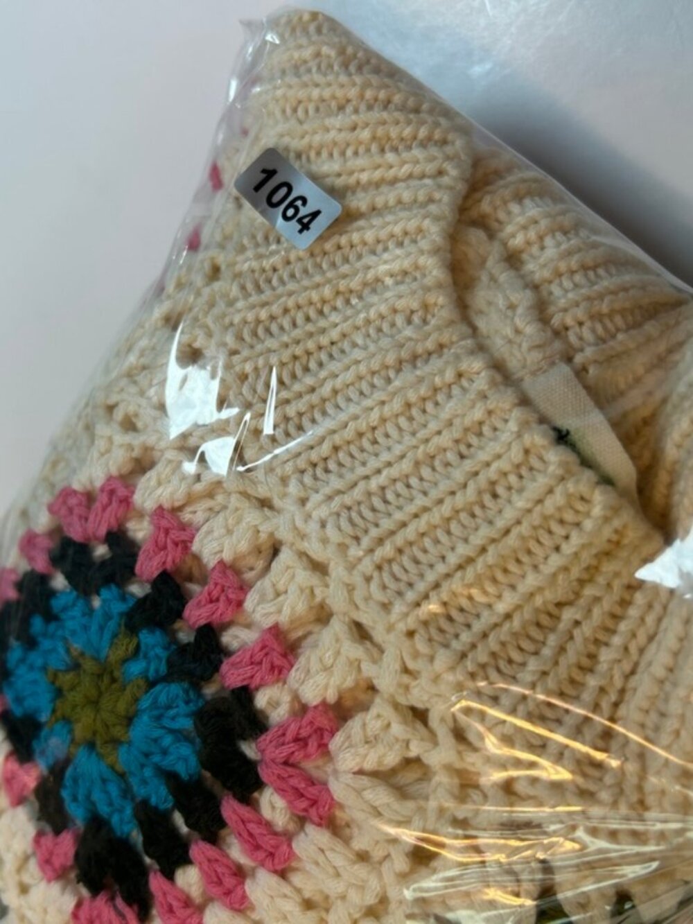 Patchwork Indie Crochet Granny Square Openknit XS Boho Cottagecore Fairy Sweater - Picture 8 of 9